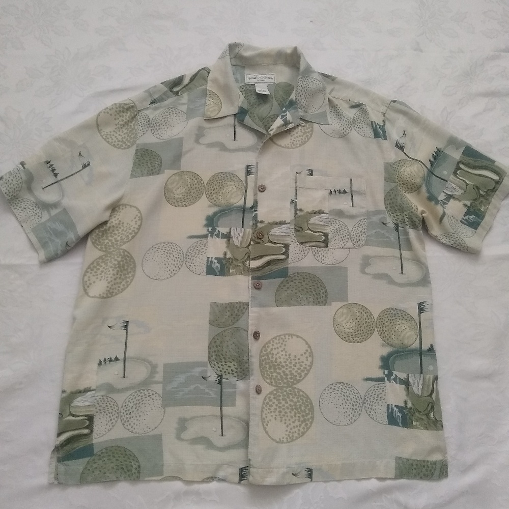 Silk shirt Paradise Collection by Cezani abstract geo print